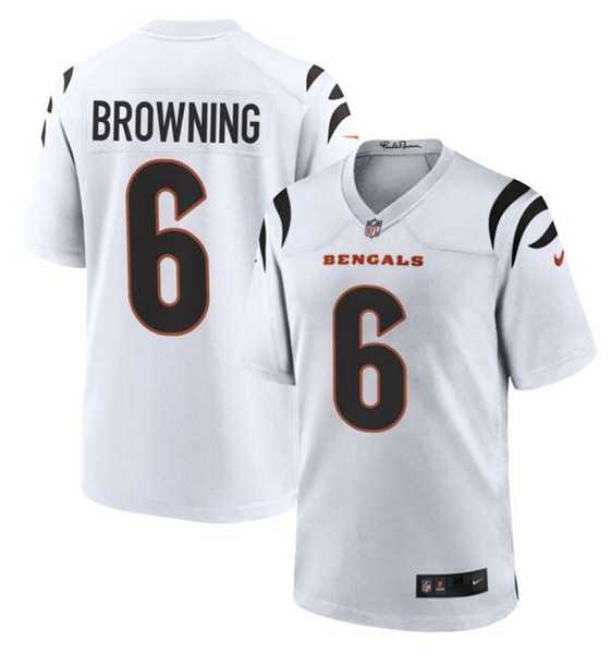 Men & Women & Youth Cincinnati Bengals #6 Jake Browning White Stitched Game Jersey->dallas cowboys->NFL Jersey